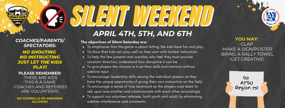 Silent Weekend April 4-6 (Click Banner)