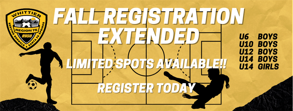 Fall Registration EXTENDED!