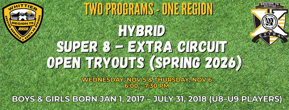 Hybrid Super U8/U9 EXTRA Tryouts
